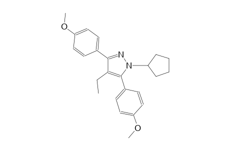 1-cyclopentyl-4-ethyl-3,5-bis(4-methoxyphenyl)-1H-pyrazole