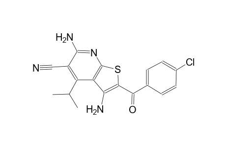thieno[2,3-b]pyridine-5-carbonitrile, 3,6-diamino-2-(4-chlorobenzoyl)-4-(1-methylethyl)-