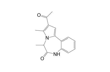 2-Acetyl-3,5-dimethyl-5,7-dihydropyrrolo[1,2-d][1,4]benzodiazepin-6-one