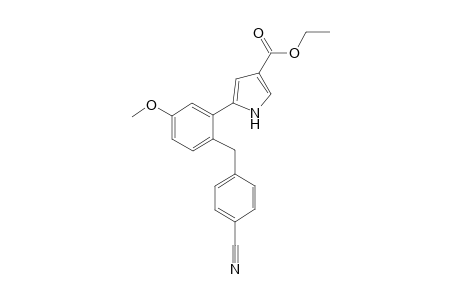 Ethyl 5-(2-(4-cyanobenzyl)-5-methoxyphenyl)-1H-pyrrole-3-carboxylate