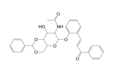 2-propen-1-one, 3-[2-[[2-(acetylamino)-2-deoxy-4,6-O-(phenylmethylene)-beta-D-glucopyranosyl]oxy]phenyl]-1-phenyl-, (2E)-