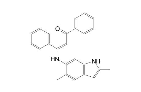 2-propen-1-one, 3-[(2,5-dimethyl-1H-indol-6-yl)amino]-1,3-diphenyl-, (2E)-