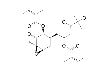 1-ALPHA,8-DIANGELOYLOXY-10,11-DIHYDROXY-3-BETA,4-BETA-EPOXYBISABOL-7-(14)-ENE