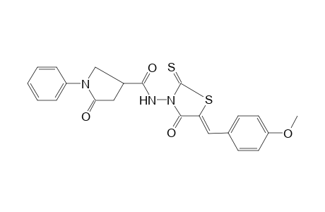 5-keto-N-[(5Z)-4-keto-5-p-anisylidene-2-thioxo-thiazolidin-3-yl]-1-phenyl-pyrrolidine-3-carboxamide