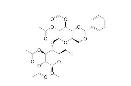 METHYL-2,3-DI-O-ACETYL-6-DEOXY-4-O-(2,3-DI-O-ACETYL-4,6-O-BENZYLIDENE-BETA-D-GLUCOPYRANOSYL)-6-IODO-BETA-D-GLUCOPYRANOSIDE