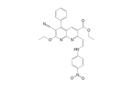 3-Cyano-2-ethoxy-6-ethoxycarbonyl-7-[2-(4-nitrophenylamino)vinyl]-4-phenyl-1,8-naphthyridine