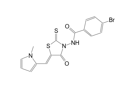 4-bromo-N-{(5Z)-5-[(1-methyl-1H-pyrrol-2-yl)methylene]-4-oxo-2-thioxo-1,3-thiazolidin-3-yl}benzamide