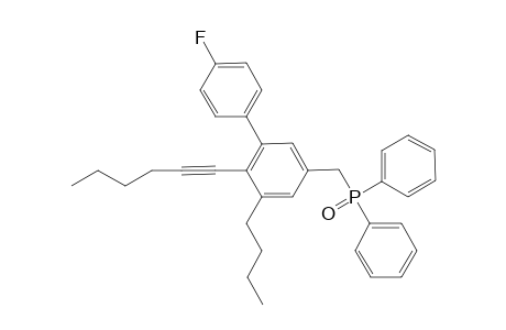 1-butyl-5-[di(phenyl)phosphorylmethyl]-3-(4-fluorophenyl)-2-hex-1-ynylbenzene