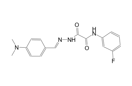 2-{(2E)-2-[4-(dimethylamino)benzylidene]hydrazino}-N-(3-fluorophenyl)-2-oxoacetamide