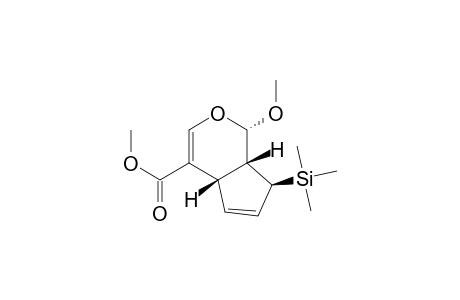 Cyclopenta[c]pyran-4-carboxylic acid, 1,4a,7,7a-tetrahydro-1-methoxy-7-(trimethylsilyl)-, methyl ester, (1.alpha.,4a.beta.,7.beta.,7a.beta.)-