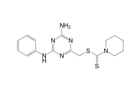 (4-amino-6-anilino-1,3,5-triazin-2-yl)methyl 1-piperidinecarbodithioate