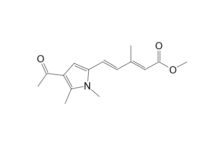 3-Acetyl-1,2-dimethyl-5-[3'-methyl-4'-(methoxycarbonyl)buta-1',3'-dienyl]pyrrole