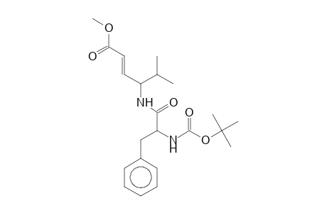 2-Hexenoic acid, (4S)-4-[(t-butoxycarbonyl)-(S)-phenylalanyl)amino]-5-methyl, methyl ester