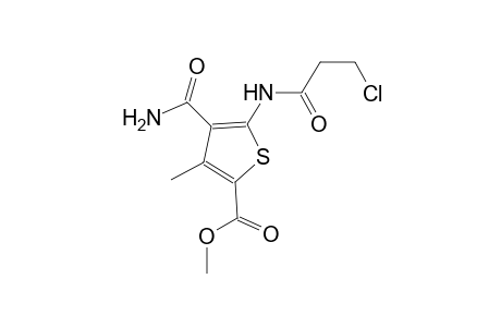 methyl 4-(aminocarbonyl)-5-[(3-chloropropanoyl)amino]-3-methyl-2-thiophenecarboxylate