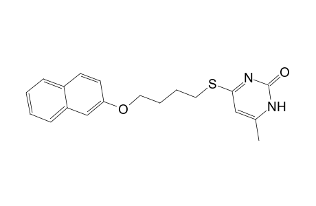 4-Methyl-6-([4-(2-naphthyloxy)butyl]sulfanyl)-2(3H)-pyrimidinone