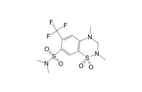 2H-1,2,4-Benzothiadiazine-7-sulfonamide, 3,4-dihydro-N,N,2,4-tetramethyl-6-(trifluoromethyl)-, 1,1-dioxide