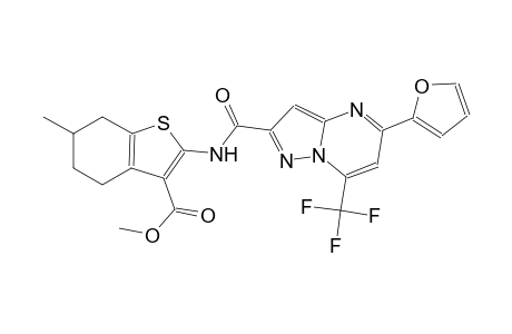 methyl 2-({[5-(2-furyl)-7-(trifluoromethyl)pyrazolo[1,5-a]pyrimidin-2-yl]carbonyl}amino)-6-methyl-4,5,6,7-tetrahydro-1-benzothiophene-3-carboxylate
