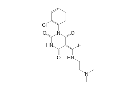 (5E)-1-(2-chlorophenyl)-5-({[2-(dimethylamino)ethyl]amino}methylene)-2,4,6(1H,3H,5H)-pyrimidinetrione