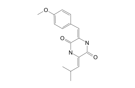 (2-E/5-Z)-2-[(4-METHOXYPHENYL)-METHYLENE]-5-(2-METHYLPROPYLIDENE)-3,6-PIPERAZINEDIONE