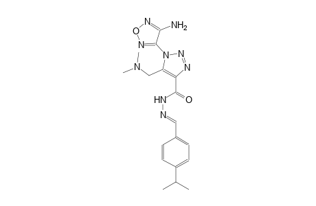 1-(4-amino-1,2,5-oxadiazol-3-yl)-5-[(dimethylamino)methyl]-N'-[(E)-(4-isopropylphenyl)methylidene]-1H-1,2,3-triazole-4-carbohydrazide