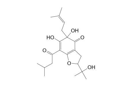 4(2H)-Benzofuranone, 3,5-dihydro-5,6-dihydroxy-2-(1-hydroxy-1-methylethyl)-5-(3-methyl-2-b utenyl)-7-(3-methyl-1-oxobutyl)-