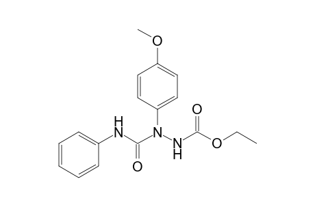Ethyl N-[(4-methoxyphenyl)-(phenylcarbamoyl)amino]carbamate