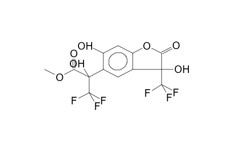 3,6-DIHYDROXY-3-TRIFLUOROMETHYL-5-(ALPHA-HYDROXY-ALPHA-CARBOMETHOXYTRIFLUOROETHYL)-2(3H)-BENZO[B]FURANONE