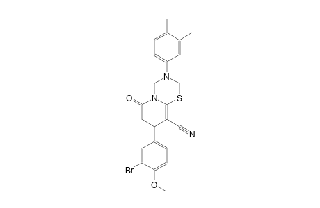 2H,6H-pyrido[2,1-b][1,3,5]thiadiazine-9-carbonitrile, 8-(3-bromo-4-methoxyphenyl)-3-(3,4-dimethylphenyl)-3,4,7,8-tetrahydro-6-oxo-