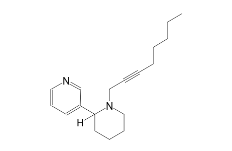 (2S)-1-(2-octynyl)-2-(3-pyridinyl)piperidine