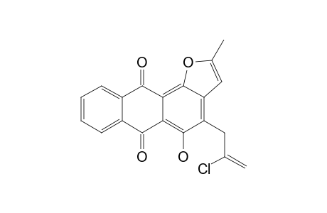 4-(2'-CHLOROPROP-2'-ENYL)-5-HYDROXY-2-METHYL-6,11-DIHYDRO-ANTHRA-[1,2-B]-FURAN-6,11-DIONE