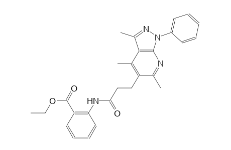 benzoic acid, 2-[[1-oxo-3-(3,4,6-trimethyl-1-phenyl-1H-pyrazolo[3,4-b]pyridin-5-yl)propyl]amino]-, ethyl ester