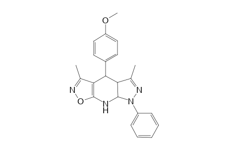 4-(4-Methoxyphenyl)-3,5-dimethyl-7-phenyl-4a,7-dihydro-4H-pyrazolo [4',3':5,6]pyrido[3,2-d]isoxazole