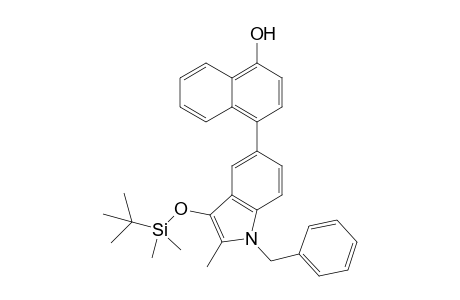 4-[1-Benzyl-3-(tert-butyldimethylsiloxy)-2-methyl-1H-indol-5-yl]naphthalen-1-ol