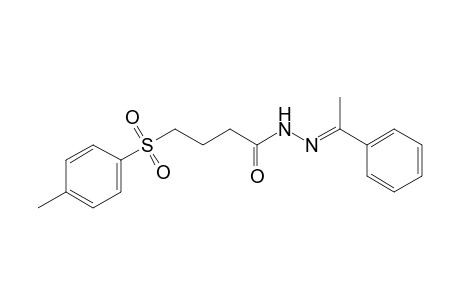 4-(p-tolylsulfonyl)butyric acid, (alpha-methylbenzylidene)hydrazide