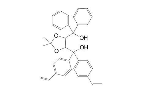 .alpha.',.alpha.'-bis(-[4'-Ethenylphenyl]-2,2-dimethyl-.alpha.,.alpha.-diphenyl-1,3-dioxolane-4,5-dimethanol