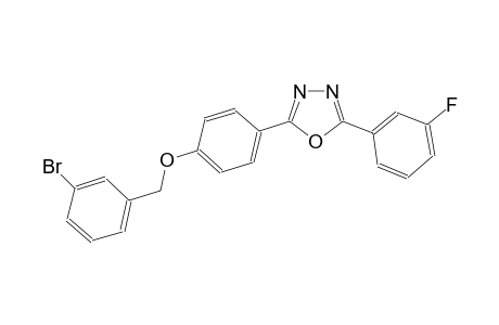 2-[4-[(3-bromophenyl)methoxy]phenyl]-5-(3-fluorophenyl)-1,3,4-oxadiazole