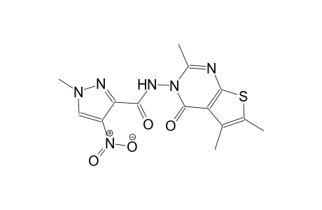 1-methyl-4-nitro-N-(2,5,6-trimethyl-4-oxothieno[2,3-d]pyrimidin-3(4H)-yl)-1H-pyrazole-3-carboxamide