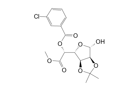 .beta.-L-Allofuranuronic acid, 2,3-O-(1-methylethylidene)-, methyl ester, 5-(3-chlorobenzoate)