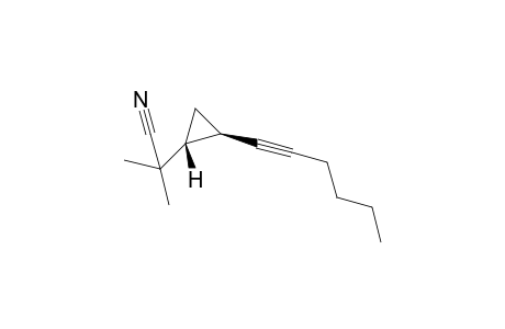 2-[(1R,2R)-2-hex-1-ynylcyclopropyl]-2-methyl-propanenitrile