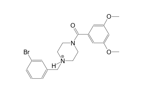 1-(3-bromobenzyl)-4-(3,5-dimethoxybenzoyl)piperazin-1-ium