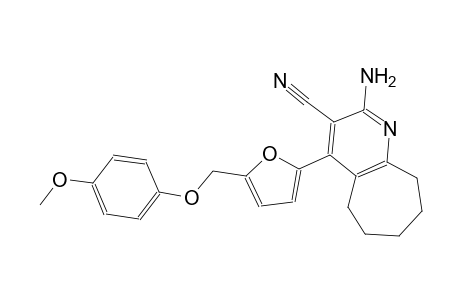 2-amino-4-{5-[(4-methoxyphenoxy)methyl]-2-furyl}-6,7,8,9-tetrahydro-5H-cyclohepta[b]pyridine-3-carbonitrile
