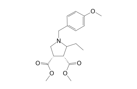 Dimethyl(3R(*),4S(*))-2-Ethyl-1-(p-methoxybenzyl)-3,4-pyrrolidinedicarboxylate