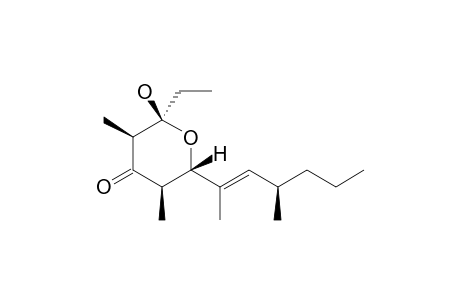 (2S,3R,5R,6S)-2-ethyl-2-hydroxy-3,5-dimethyl-6-[(E,4R)-4-methylhept-2-en-2-yl]oxan-4-one