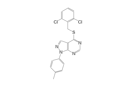 4-[(2,6-dichlorobenzyl)sulfanyl]-1-(4-methylphenyl)-1H-pyrazolo[3,4-d]pyrimidine