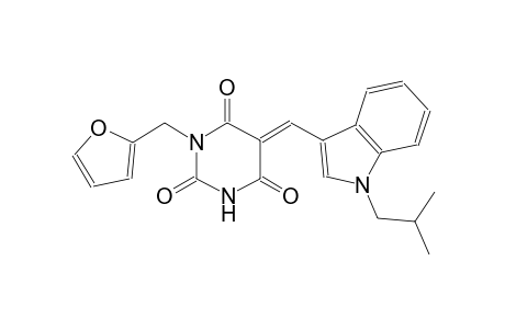 (5E)-1-(2-furylmethyl)-5-[(1-isobutyl-1H-indol-3-yl)methylene]-2,4,6(1H,3H,5H)-pyrimidinetrione