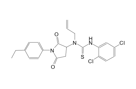 N-allyl-N'-(2,5-dichlorophenyl)-N-[1-(4-ethylphenyl)-2,5-dioxo-3-pyrrolidinyl]thiourea