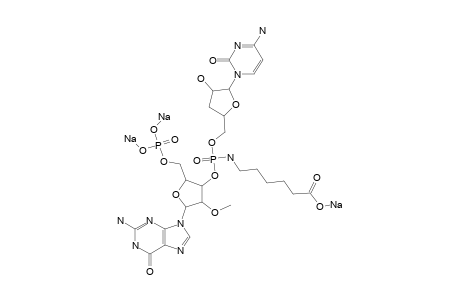 O-(3'-DEOXYCYTIDIN-5'-YL)-O-(2'-O-METHYL-5'-O-PHOSPHORYL_GUANOSIN-3'-YL)-N-(5-CARBOXYPENTYL)-PHOSPHORAMIDATE_SODIUM_SALT;ISOMER_1