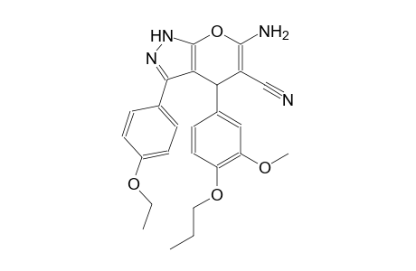 6-amino-3-(4-ethoxyphenyl)-4-(3-methoxy-4-propoxyphenyl)-1,4-dihydropyrano[2,3-c]pyrazole-5-carbonitrile
