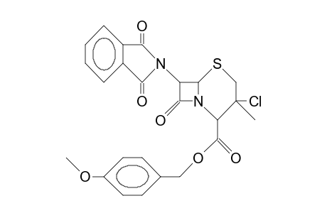 7b-Phthalimido-3a-methyl-3b-chloro-cephamic 4-acid, 4-methoxy-benzyl ester