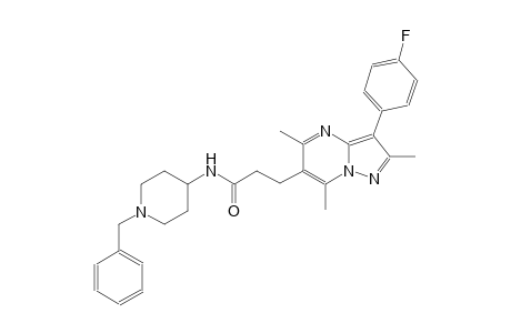 pyrazolo[1,5-a]pyrimidine-6-propanamide, 3-(4-fluorophenyl)-2,5,7-trimethyl-N-[1-(phenylmethyl)-4-piperidinyl]-